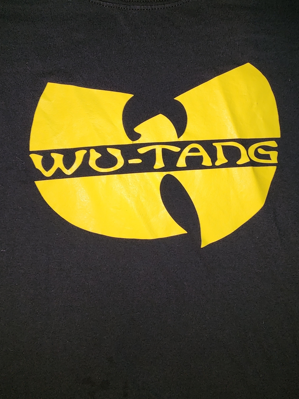 Gildan Black Short Sleeve Tee with Yellow Wu-Tang Logo